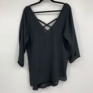 John Gault womens one size fits most blouse caged